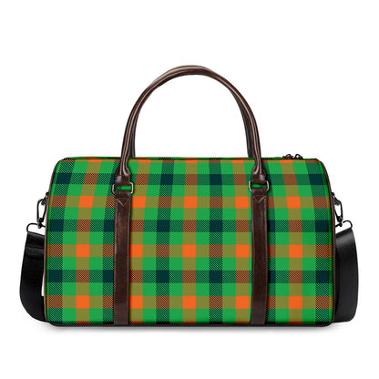 Saint Patrick's Day Buffalo Plaid Print Duffle Bag
