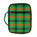 Saint Patrick's Day Buffalo Plaid Print Front Pocket Bible Bag