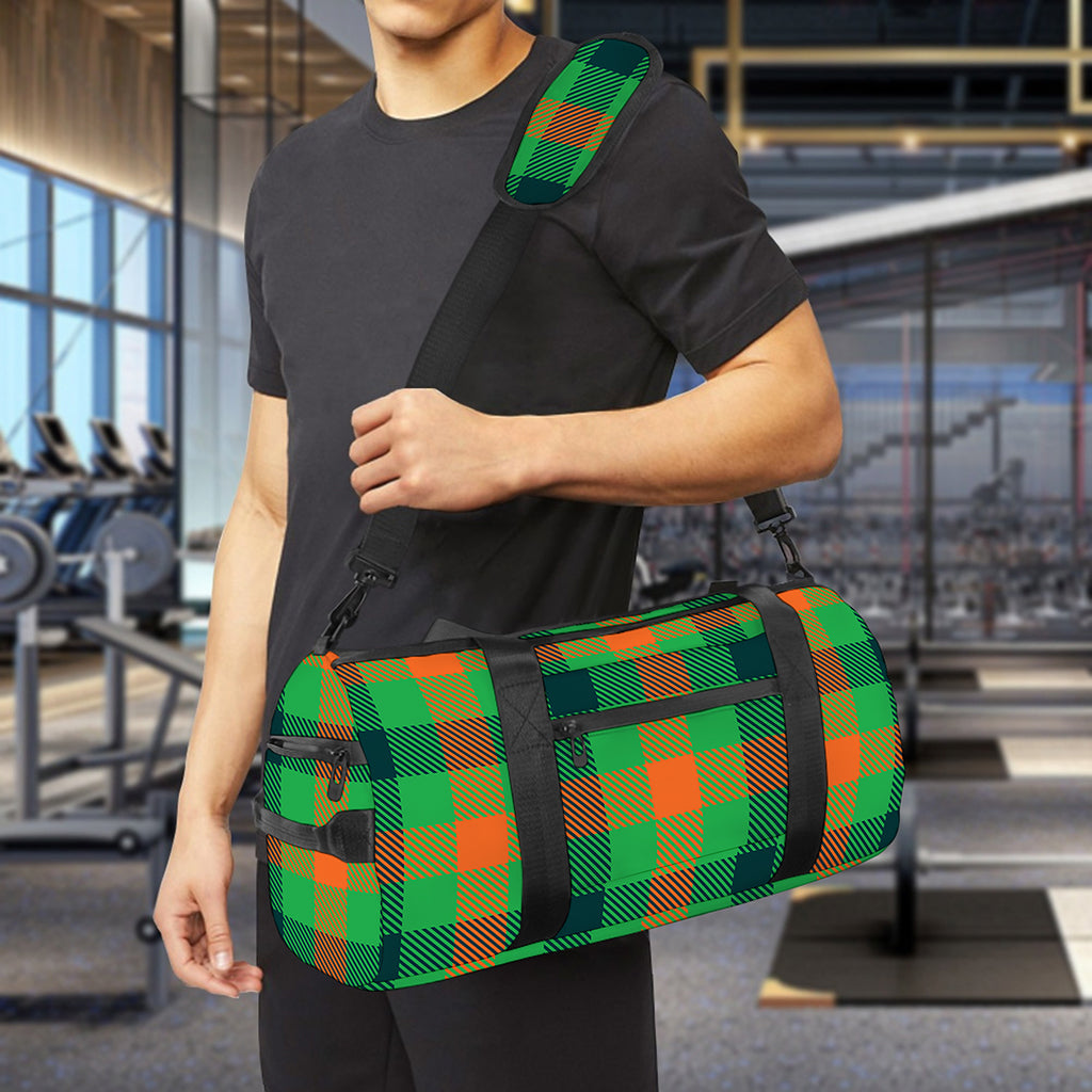 Saint Patrick's Day Buffalo Plaid Print Gym Bag