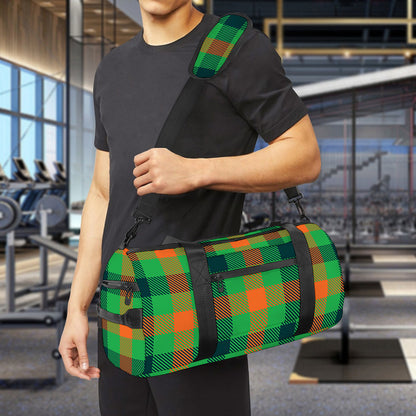 Saint Patrick's Day Buffalo Plaid Print Gym Bag