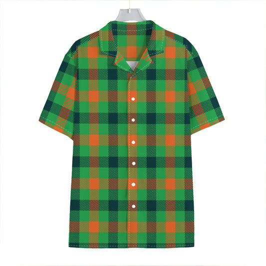 Saint Patrick's Day Buffalo Plaid Print Hawaiian Shirt