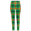 Saint Patrick's Day Buffalo Plaid Print High-Waisted Pocket Leggings