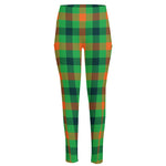 Saint Patrick's Day Buffalo Plaid Print High-Waisted Pocket Leggings