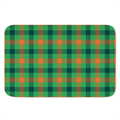 Saint Patrick's Day Buffalo Plaid Print Indoor Door Mat