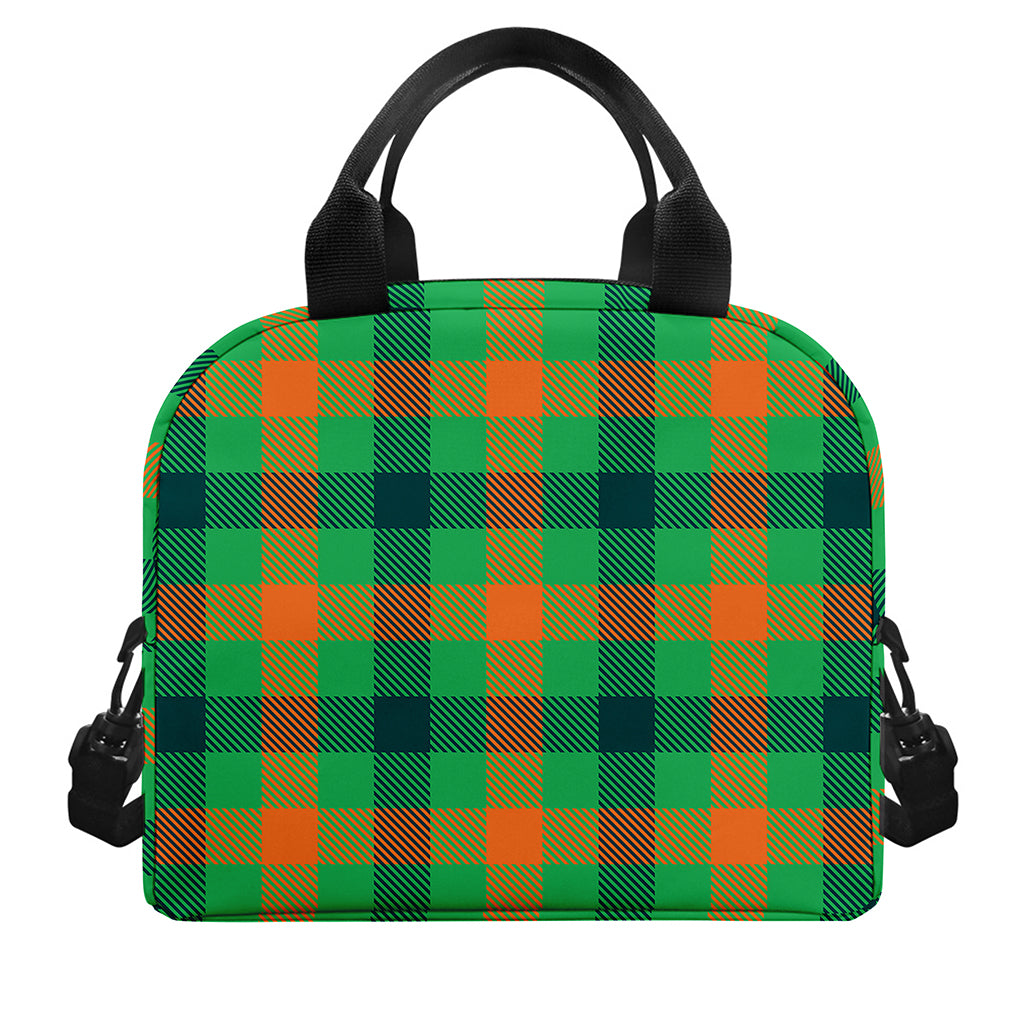 Saint Patrick's Day Buffalo Plaid Print Insulated Lunch Bag