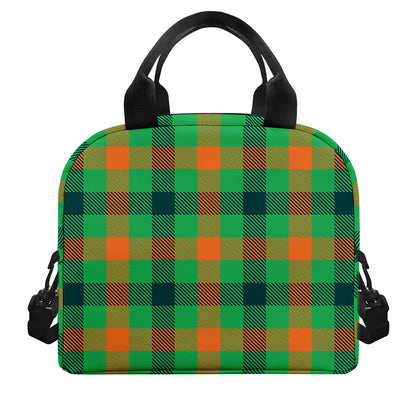 Saint Patrick's Day Buffalo Plaid Print Insulated Lunch Bag