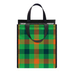 Saint Patrick's Day Buffalo Plaid Print Insulated Lunch Tote