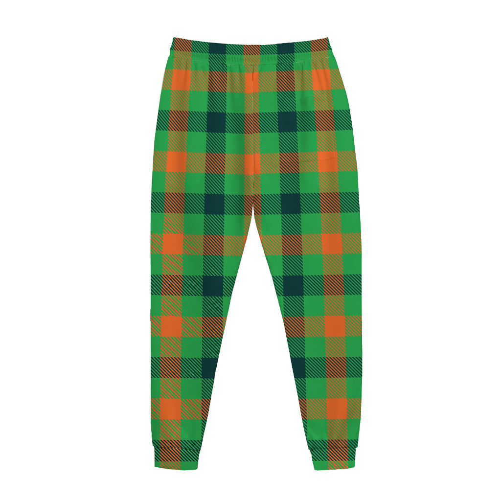 Saint Patrick's Day Buffalo Plaid Print Jogger Pants