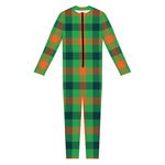 Saint Patrick's Day Buffalo Plaid Print Jumpsuit