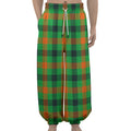 Saint Patrick's Day Buffalo Plaid Print Lantern Pants