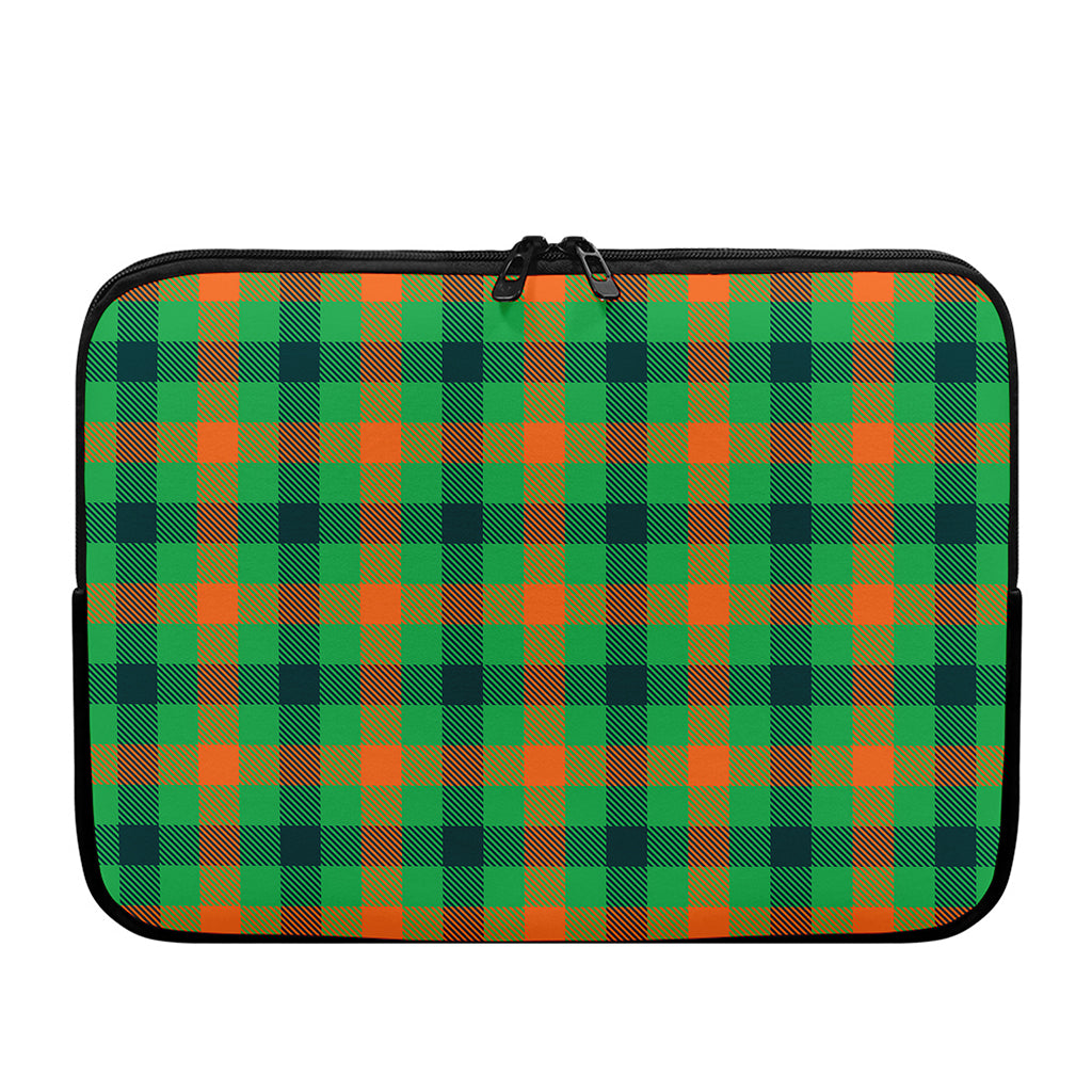 Saint Patrick's Day Buffalo Plaid Print Laptop Sleeve