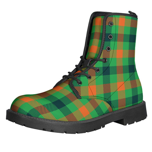Saint Patrick's Day Buffalo Plaid Print Backpack