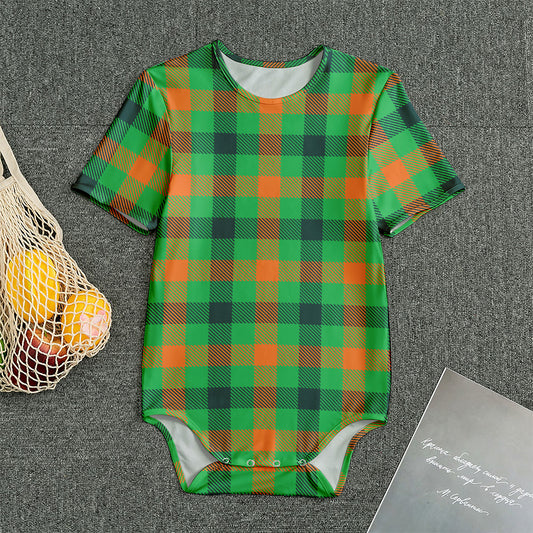 Saint Patrick's Day Buffalo Plaid Print Men's Bodysuit