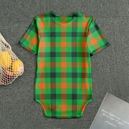 Saint Patrick's Day Buffalo Plaid Print Men's Bodysuit