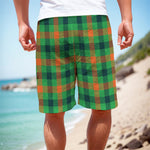 Saint Patrick's Day Buffalo Plaid Print Men's Cargo Shorts