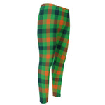 Saint Patrick's Day Buffalo Plaid Print Men's Compression Pants