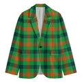 Saint Patrick's Day Buffalo Plaid Print Men's Cotton Blazer