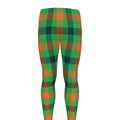 Saint Patrick's Day Buffalo Plaid Print Men's Leggings