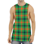 Saint Patrick's Day Buffalo Plaid Print Men's Muscle Tank Top