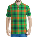 Saint Patrick's Day Buffalo Plaid Print Men's Polo Shirt