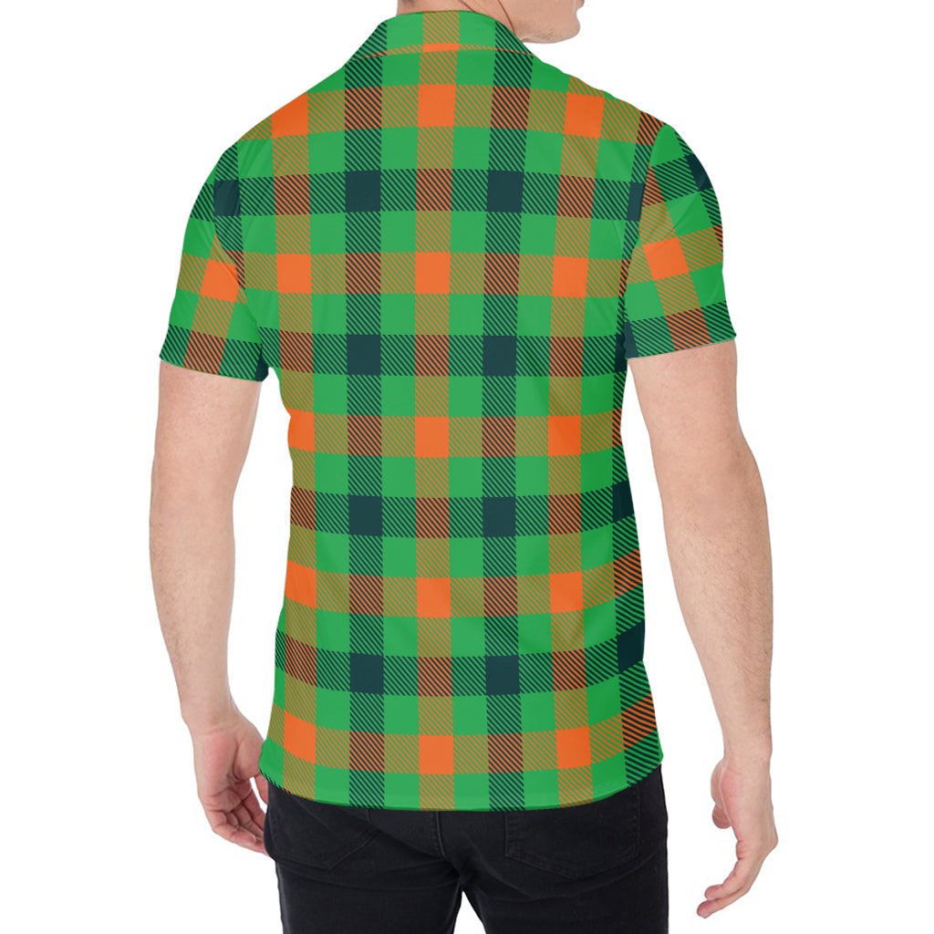 Saint Patrick's Day Buffalo Plaid Print Men's Shirt