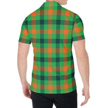 Saint Patrick's Day Buffalo Plaid Print Men's Shirt