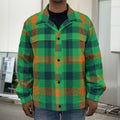 Saint Patrick's Day Buffalo Plaid Print Men's Shirt Jacket