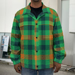 Saint Patrick's Day Buffalo Plaid Print Men's Shirt Jacket