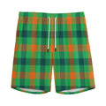 Saint Patrick's Day Buffalo Plaid Print Men's Athletic Shorts