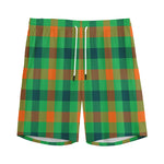Saint Patrick's Day Buffalo Plaid Print Men's Sports Shorts