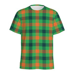 Saint Patrick's Day Buffalo Plaid Print Men's Sports T-Shirt