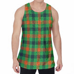 Saint Patrick's Day Buffalo Plaid Print Men's Velvet Tank Top