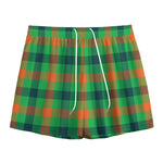 Saint Patrick's Day Buffalo Plaid Print Mesh Shorts