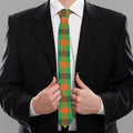 Saint Patrick's Day Buffalo Plaid Print Necktie