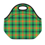 Saint Patrick's Day Buffalo Plaid Print Neoprene Lunch Bag