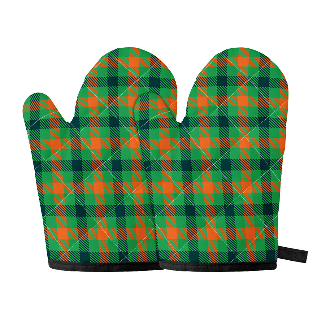 Saint Patrick's Day Buffalo Plaid Print Oven Mitts