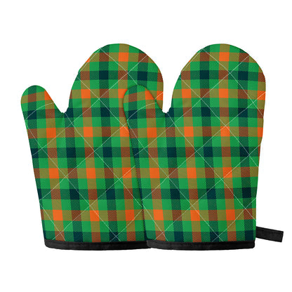 Saint Patrick's Day Buffalo Plaid Print Oven Mitts