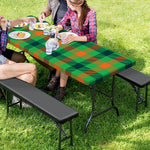 Saint Patrick's Day Buffalo Plaid Print Picnic Table Cover