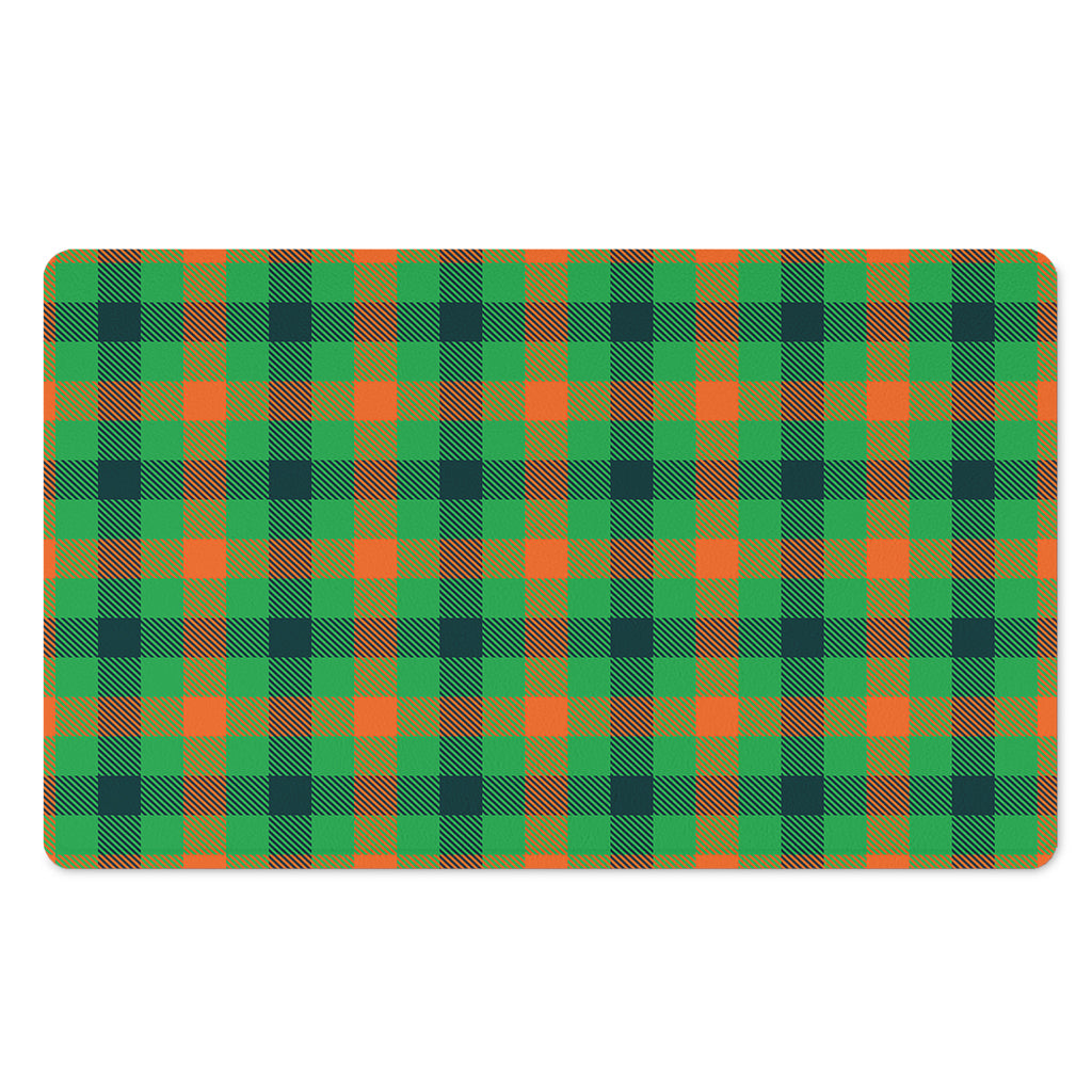 Saint Patrick's Day Buffalo Plaid Print Polyester Doormat