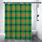 Saint Patrick's Day Buffalo Plaid Print Premium Shower Curtain