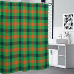 Saint Patrick's Day Buffalo Plaid Print Premium Shower Curtain