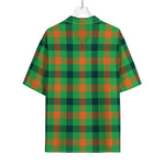Saint Patrick's Day Buffalo Plaid Print Rayon Hawaiian Shirt
