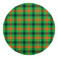 Saint Patrick's Day Buffalo Plaid Print Round Blanket