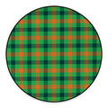Saint Patrick's Day Buffalo Plaid Print Round Floor Mat