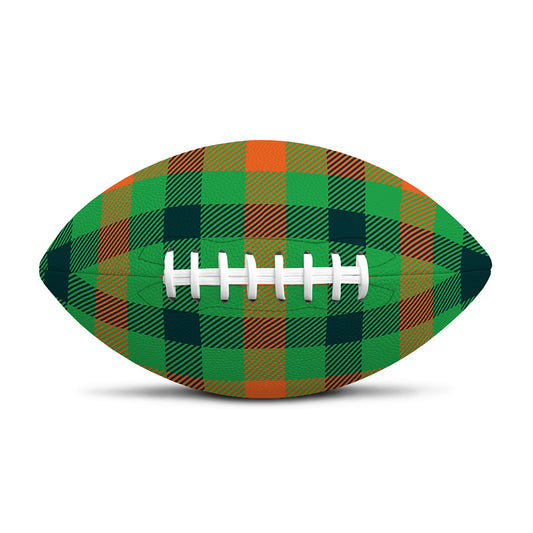 Saint Patrick's Day Buffalo Plaid Print Rugby Ball