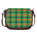 Saint Patrick's Day Buffalo Plaid Print Saddle Bag