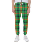 Saint Patrick's Day Buffalo Plaid Print Scuba Joggers