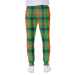 Saint Patrick's Day Buffalo Plaid Print Scuba Joggers