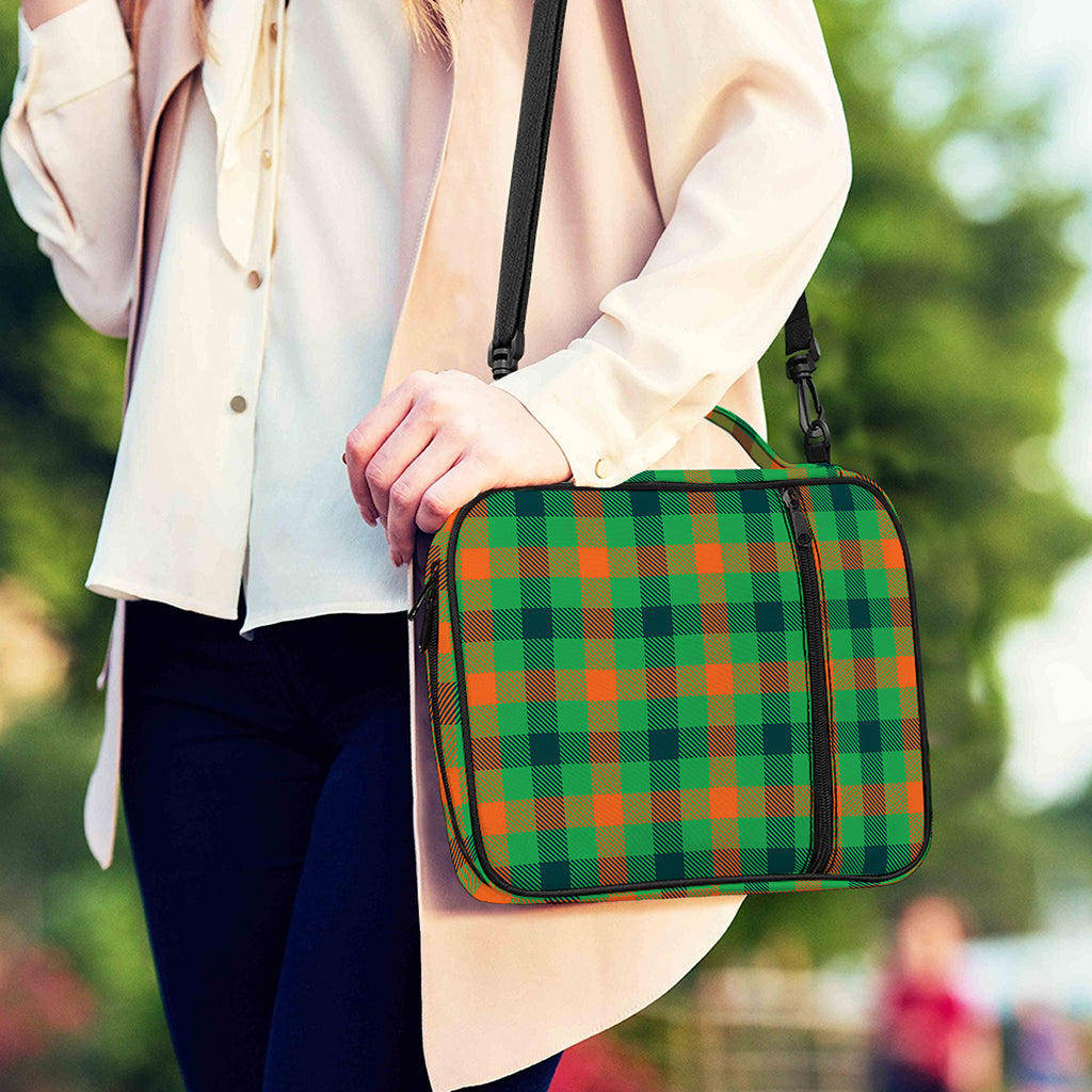Saint Patrick's Day Buffalo Plaid Print Shoulder Strap Bible Bag