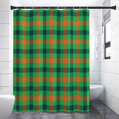 Saint Patrick's Day Buffalo Plaid Print Shower Curtain